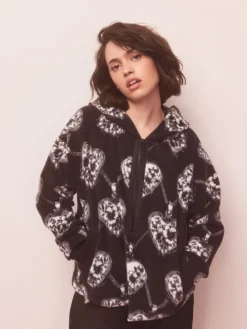 Best Next monochrome - Polaires Polar demi-zippée Cœur et médaillon