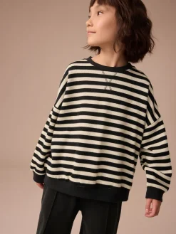 New Next - Sweat-shirt oversize côtelé confortable (9mois-16ans) monochrome