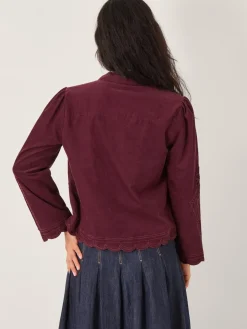 Clearance Monsoon Veste Jimena en velours côtelé fleuri