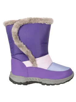 Mountain Warehouse bottes de neige doublées de sherpa bordées de fausse fourrure Caribou enfant