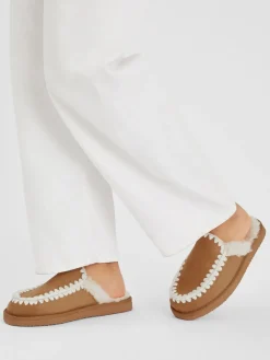 Hot Accessorize Mules Whipstitch en suédette