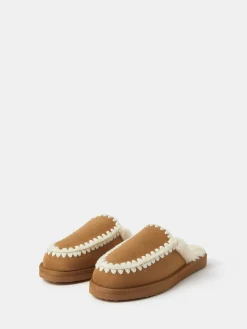 Hot Accessorize Mules Whipstitch en suédette