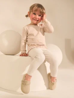 Clearance Next - Lot de 5 hauts à manches longues en côte (3mois -7ans) neutre