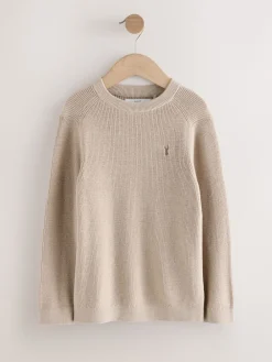 Best Next - Pull en maille col rond en coton (3-16ans) neutre