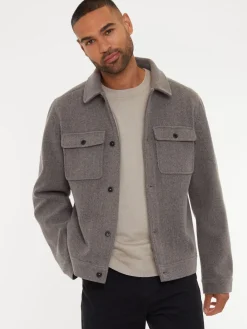 Hot Threadbare neutre - Veste à boutons brossés-chemise