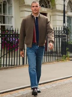 Discount Next neutre - Veste Harrington doublée de borg en laine