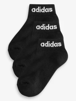 Sale adidas Noir - Linear Chaussettes rembourré à la cheville 3 Lot