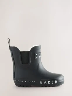 Baker by Ted Baker Noir - bottes de bien-être doublées de fausse fourrure garçon| Bottes De Pluie