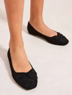 Best Friends Like These Noir - Ballerines plates Twist Detail à bout rond