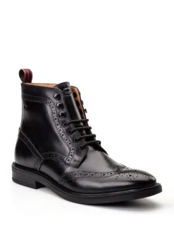 Base London Noir - Bristol Brogue Boot|Homme Bottes