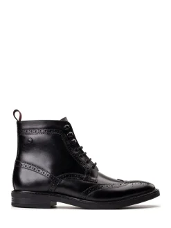 Base London Noir - Bristol Brogue Boot|Homme Bottes