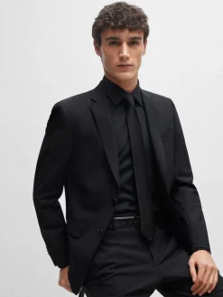 BOSS Noir - Joe Coupe classique Extensible Poplin Oxford Chemises|Homme Chemises Habillées