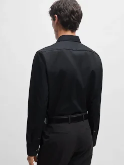 BOSS Noir - Joe Coupe classique Extensible Poplin Oxford Chemises|Homme Chemises Habillées