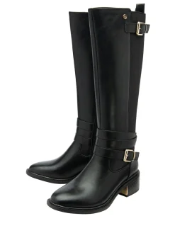 Hot Lotus Noir - Bottes hauteur genou