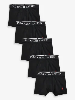 Polo Ralph Lauren Noir - Boxers en coton stretch à logo 5 Lot