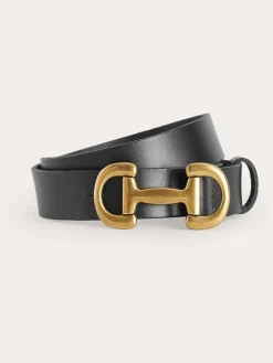 Boden Noir - Ceinture en cuir à bordures de mors|Femme Ceintures
