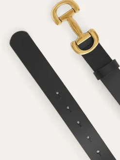 Boden Noir - Ceinture en cuir à bordures de mors|Femme Ceintures