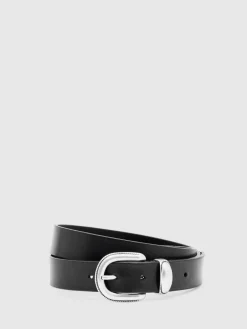 Best Reiss Noir - Ceinture western en cuir Jonny