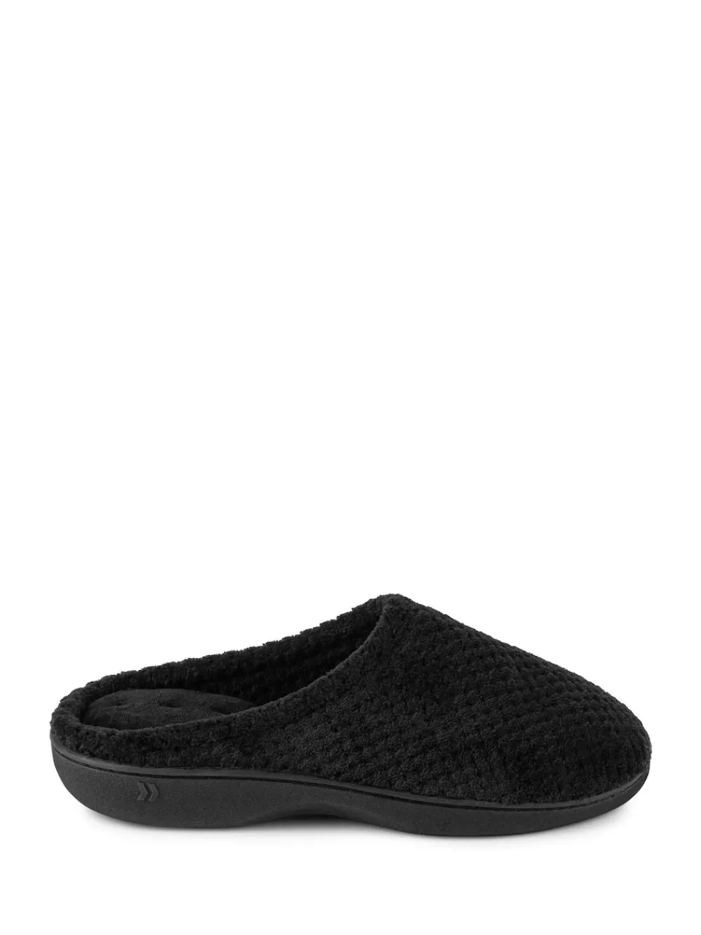 New Totes - Chaussons mules Isotoner Popcorn Terry Noir