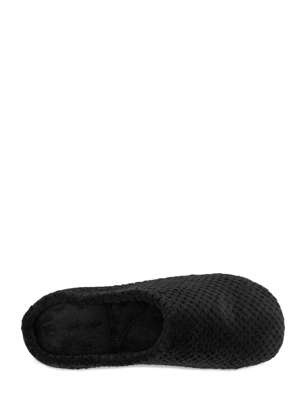 New Totes - Chaussons mules Isotoner Popcorn Terry Noir