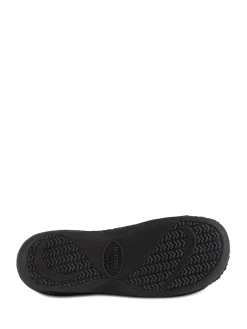 New Totes - Chaussons mules Isotoner Popcorn Terry Noir