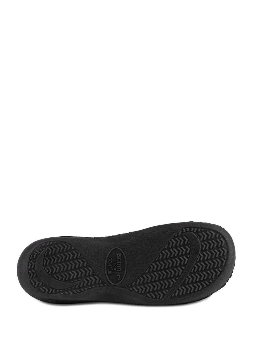 New Totes - Chaussons mules Isotoner Popcorn Terry Noir
