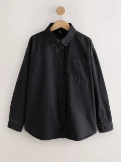 Best Next - Chemises oversize en Denim Noir