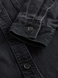 Best Next - Chemises oversize en Denim Noir