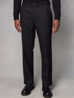 Best Next Noir - Coupe classique Pantalons élégants With Wool