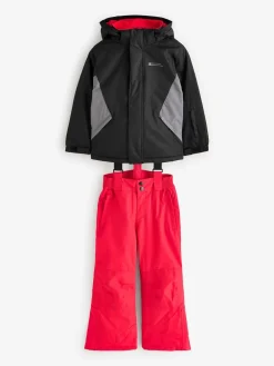 New Mountain Warehouse Noir - Ensemble veste et pantalon de ski doublé en polaire