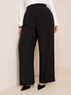 Best Friends Like These Noir - Premium Elastic Back habillé Ample Pantalons Grandes tailles