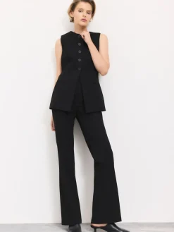 Best Next Noir - Gilet habillé avec laine