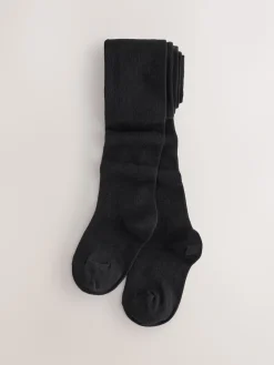 Hot Next Noir - Lot de 3 collants School riches en coton