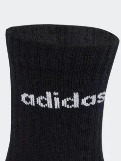 adidas Noir - Lot de 6 paires de chaussettes Linear Crew rembourrées|Homme Chaussettes|Chaussettes