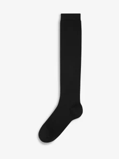 Best Next Noir - Lot de 2 paires de chaussettes hauteur genou en modal
