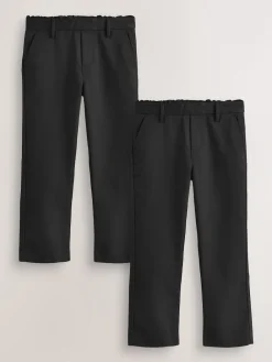 Outlet Next Noir - Lot de 2 pantalons d’école à enfiler coupe standard (3-17ans)
