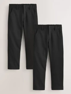 Outlet Next Noir - Lot de 2 Pantalons d’école Coupe standard (3-17ans)