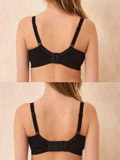 Clearance Seraphine Noir - Lot de 2 soutiens-gorge de Grossesse et d’Allaitement en bambou doux sans coutures