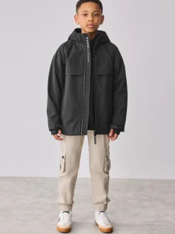 Baker by Ted Baker Noir - Manteau doublé en polaire imperméable| Vêtements Pour L'École|Manteaux Et Vestes