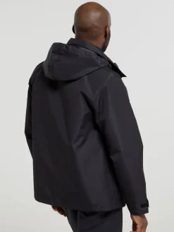 Best Mountain Warehouse - Mens Fell 3-In-1 Veste résistante à l'eau Noir