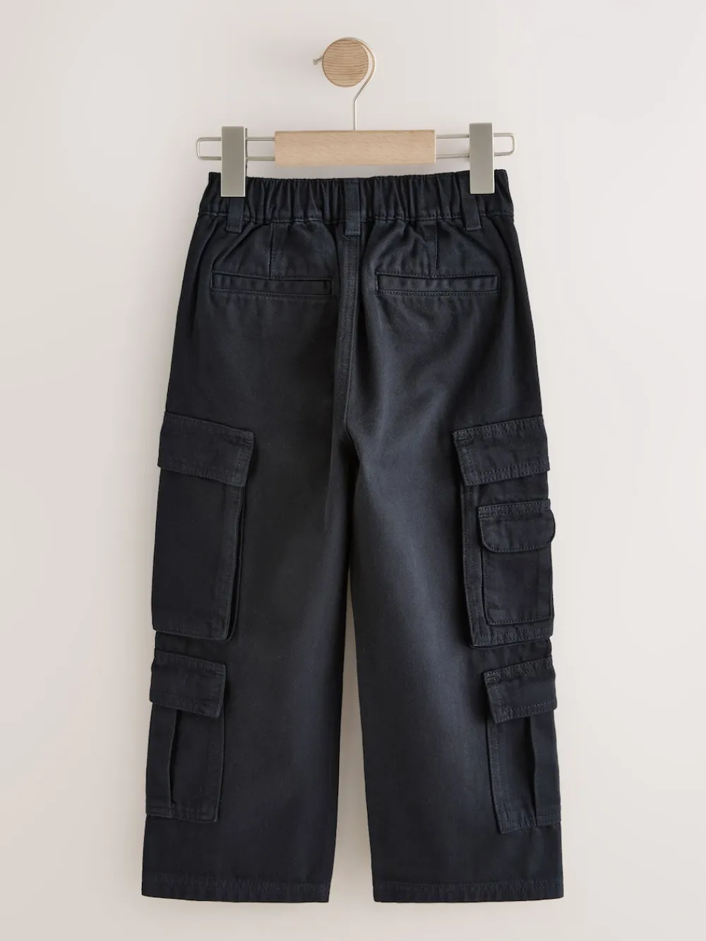 Outlet Next Noir - Pantalon cargo en coton tissé en sergé (3-16ans)