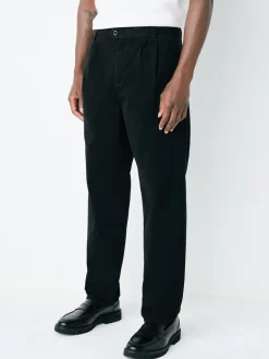 Best Next Noir - Pantalons chinos extensibles à double pli