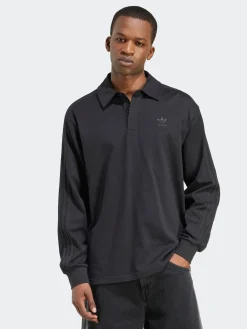 Best adidas originals Noir - Polo de rugby Adidas Original Adicolor