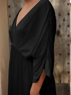 Best Next Noir - Robe longue caftan en jersey