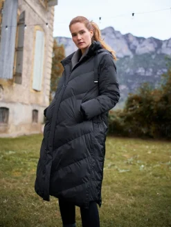 Seraphine Noir - Long 3-en-1 Doudoune de Grossesse et de portage|Femme Manteaux Et Vestes|Maternité