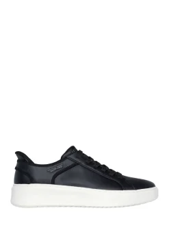 Skechers Noir - Court Break Double Vented Slip In Trainers|Homme Baskets