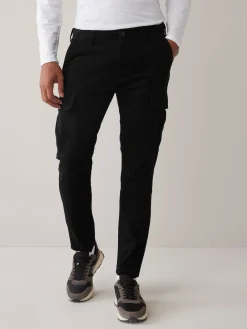 New Next - Slim Fit (Slim Fit) - Pantalon cargo stretch en coton Noir