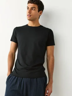 Best Next Noir - Slim Fit (Slim Fit) - T-shirts de superposition en coton 100 %, lot de 5