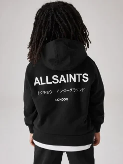 Clearance smALLSAINTS - Oversized Underground Pullover Sweat-shirt à capuche Noir