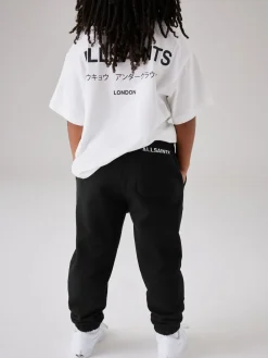 smALLSAINTS Noir - Pantalon de jogging Underground à poignets droits en 100% coton